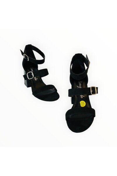 New Look Women's High-Heeled Sandals New Look, Black Suedette, Size 39 EU