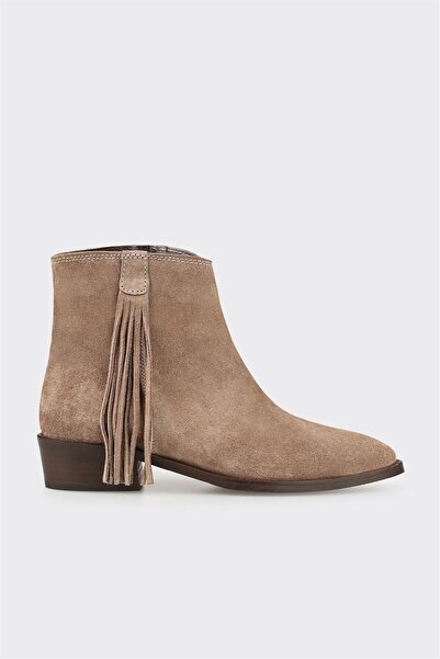 Elle Shoes Vizon Deri Kadın Klasik Bot