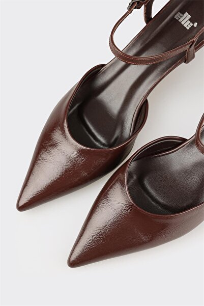 Elle Shoes Kahve Kadın Orta Topuk Ayakkabı