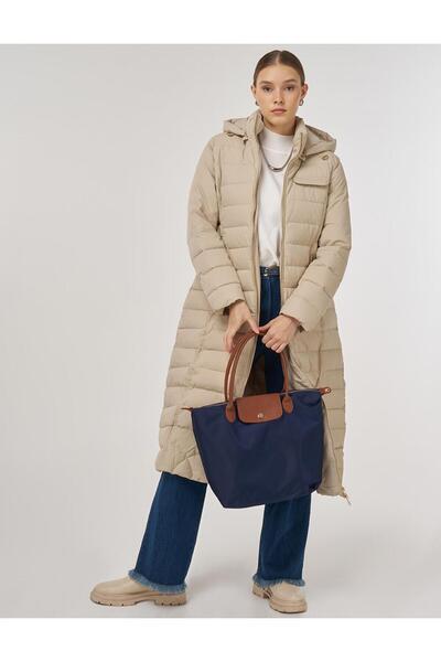 Kayra Hooded Anorak Coat Stone