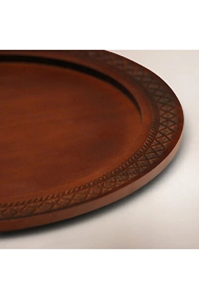 LA MESA طبق خشبي للتقديم من مجموعة روشن، قطر 33 سم