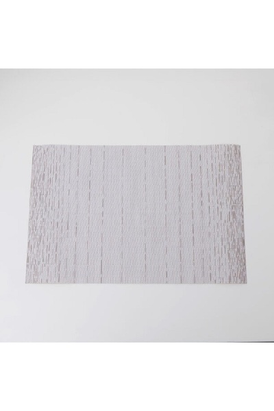 LA MESA 4pcs imitation leather rectangular placemats, grey 45*30cm