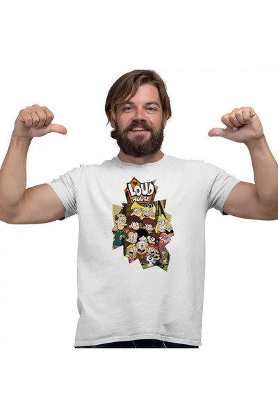 OEM Мъжка тениска The Loud House All Family