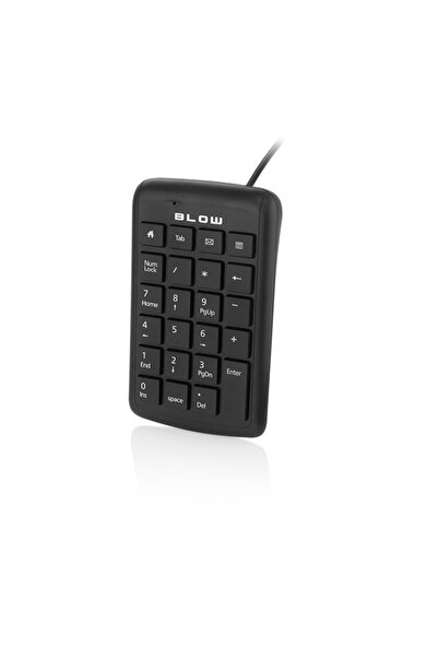 Blow USB numeric keypad, KP-23 10727, 23 keys, cable length 1.5m, black
