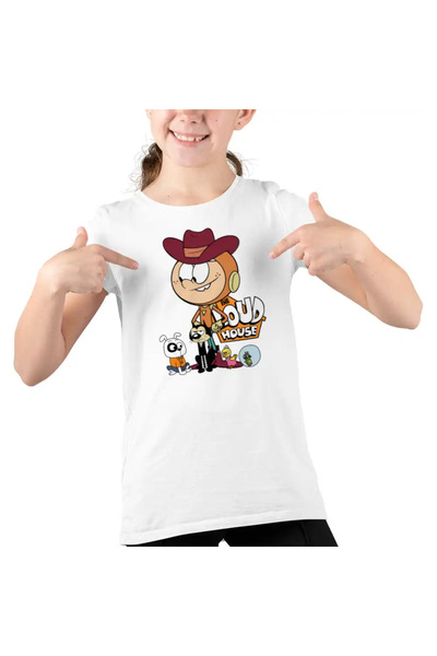 OEM Tricou Copii Fete Casa Loud Lincoln Cowboy Western