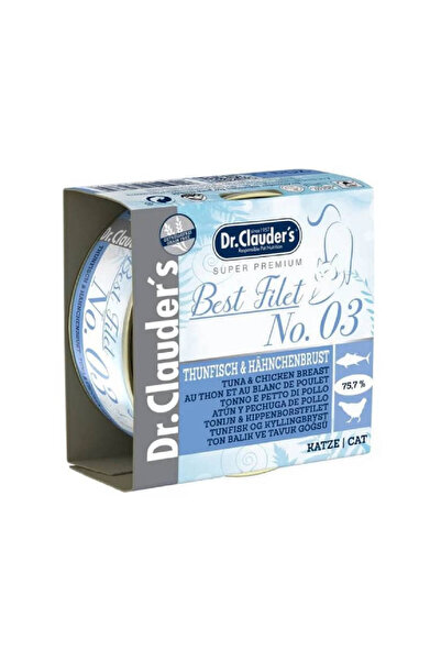 Dr.Cat د كلاودرز معلبات بست فيلية رقم 3 تونه ودجاج للقطط 70غ