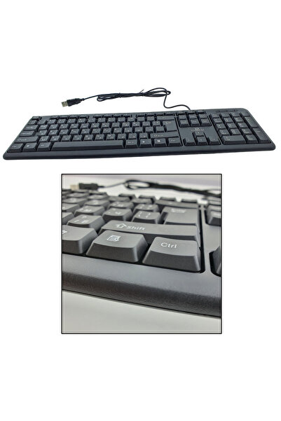 Titanum Standard keyboard, wired and USB connection, BG 92686, 104 keys, Bulgarian layout, black