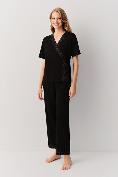 SUWEN Maison Gömlek Yaka Pijama Takımı