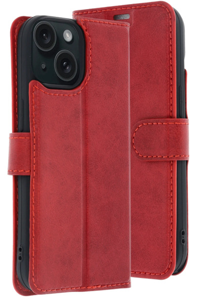 NewFace Zeroshop Apple iPhone 15 Trend S Plus Flip Case - Red