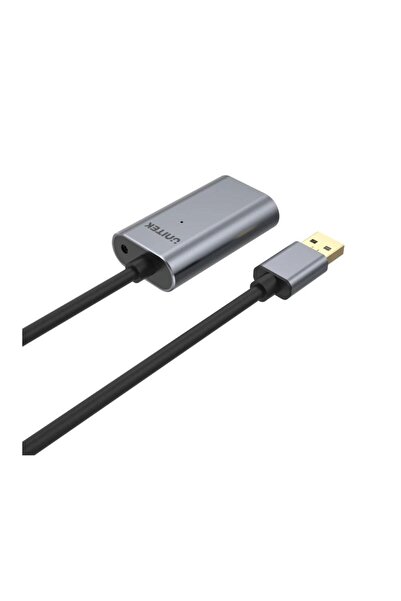 Unitek USB 2.0 Extension Cable 5M – Gold, LED, Aluminum, Gray | Y-271