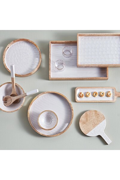 Generic Pearl Line Mango Wood Serving Tray