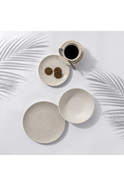 ORIAN 20 Piece Porcelain Dinner Set Rio Pink