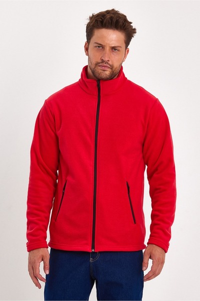 MAKROSAFETY Men's Non-Pilling Standard Fit Fleece Jacket