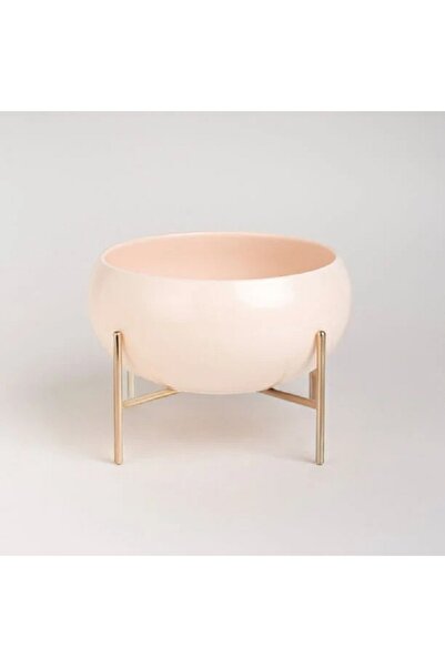 LA MESA 22Cm Salad Bowl Semi Matt Apricot W/Gold