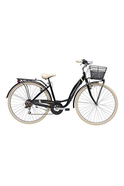 Adriatica Bicicleta Panda 28 Lady, Wheels 28", V-Brake Brakes, 6 Speeds (Matte Black)
