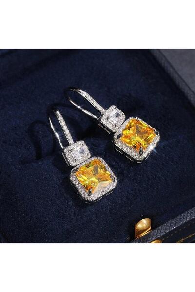 Pursehuit Cercei de culoare argintie cu pietre de zirconiu, Naime C13