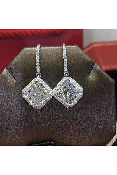 Pursehuit Cercei de culoare argintie cu pietre de zirconiu, Nore C18