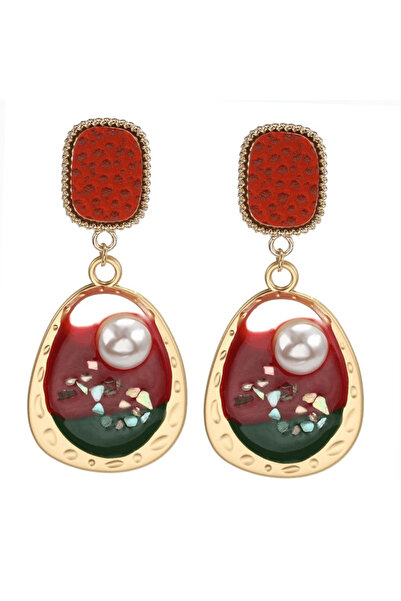 Pursehuit Cercei culoare aurie, cu perle, Abela C3