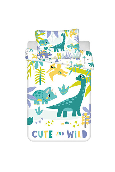 dinozauri Dinozaur Cute & Wild lenjerie de pat pentru copii 100×135cm, 40×60 cm