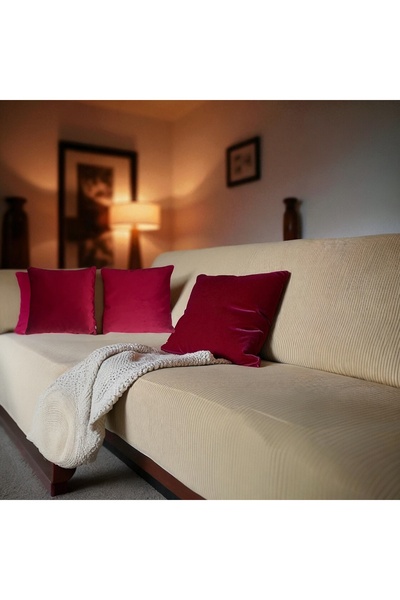 PATRU ANOTIMPURI Set of 2 pillowcases 40 x 40 cm, velvet material