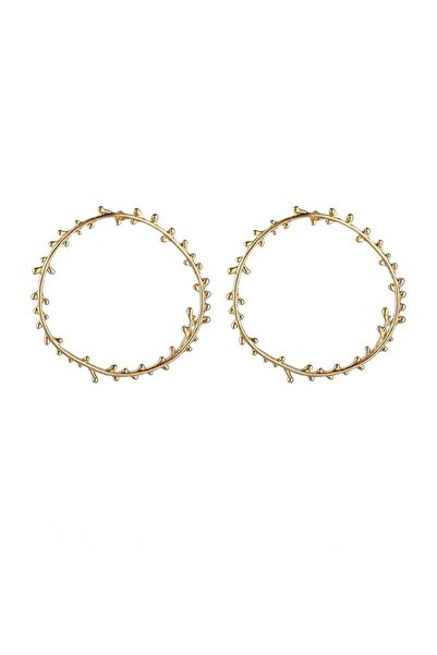 Pursehuit Cercei rotunzi culoare aurie cu crenguțe, Talea C7