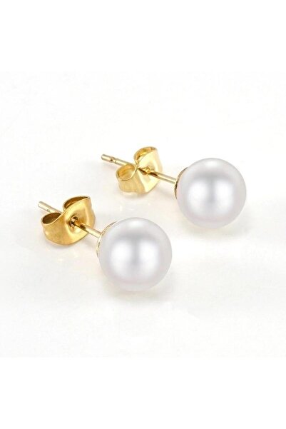 Pursehuit Σκουλαρίκια σε χρυσό χρώμα, από ανοξείδωτο ατσάλι, με μαργαριτάρια,...