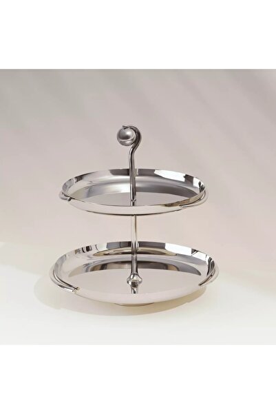 Generic Leaf 2-Tier Cake Stand - 35 cm