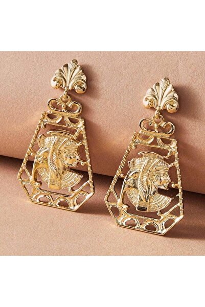 Pursehuit Χρυσά σκουλαρίκια, με αιγυπτιακά μοτίβα, Luana C9