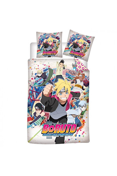 NARUTO Ninja Squad Lenjerie de pat Boruto 140×200cm, 63×63 cm microfibră