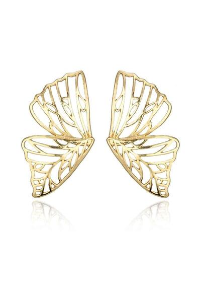 Pursehuit Golden earrings, butterfly wings, Iza C13