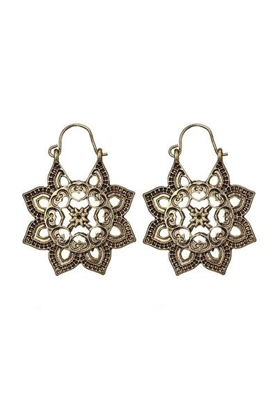 Pursehuit Χρυσά σκουλαρίκια, σε σχήμα ήλιου, Odett C7 OUT