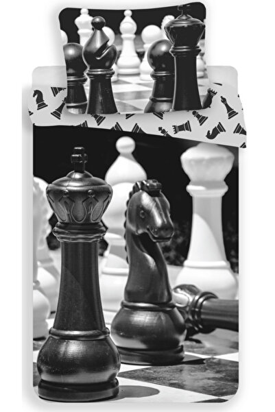 Sport Set de lenjerie de pat șah 140×200cm, 70×90 cm