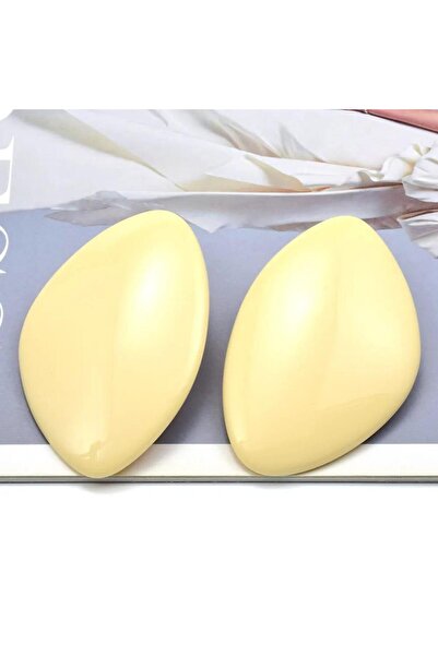 Pursehuit Beige earrings, contemporary shape, Magel C2