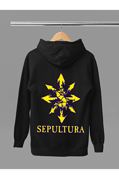 MAGORS سترة روك قطنية مطبوعة بأكمام طويلة وقلنسوة من ثلاث خيوط من ماركة SEPUL...