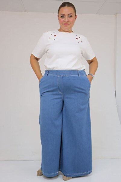 Eslina 59003 B.B. Elastic Waistband Pants with Hidden Zipper - Honeycomb Pattern
