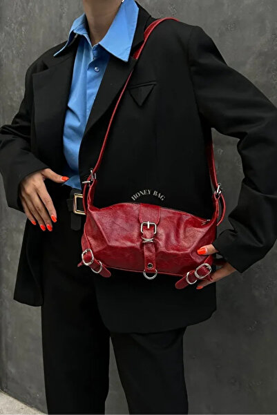 Rivina Monca Women's Vintage Buckle Adjustable Strap Hand Shoulder and Arm Bag