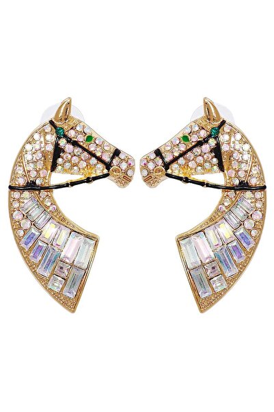 Pursehuit Cercei aurii, cu pietre, formă de cap de cal, Henrica C7