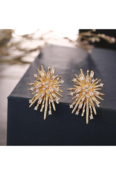 Pursehuit Cercei aurii, cu cleme și pietre de zirconiu, Vidar C4