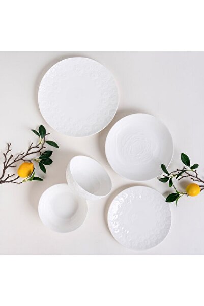 blossom طقم عشاء وردي مكون من 16 قطعة