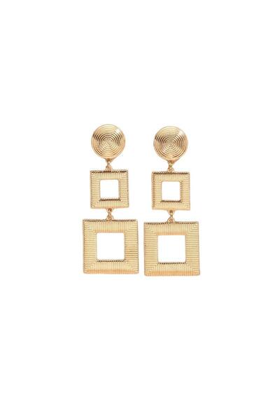 Pursehuit Cercei aurii, cu forme geometrice, Abby C13