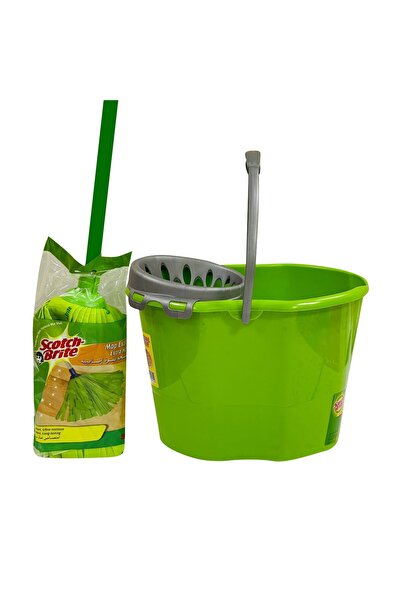 Scotch Brite Bucket with Spin Mop 1pc – 360° Easy Cleaning, 6L Bucket, Stainless Steel Rod