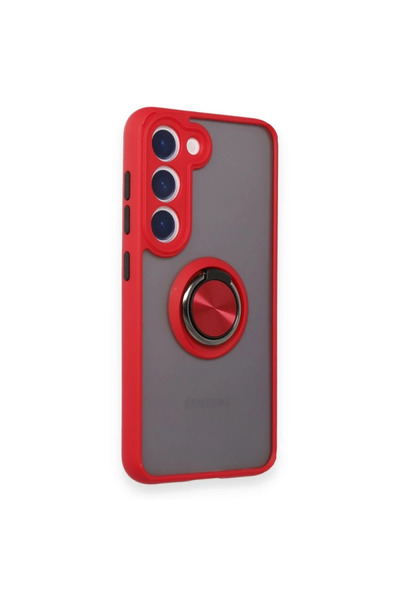 NewFace Sptrns Samsung Galaxy S24 Fe Case Montreal Ringed Silicone Cover (151432) - Red