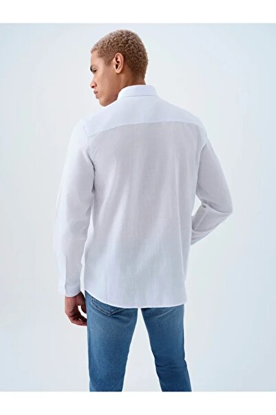 Loft Сорочка з довгими рукавами для чоловіків Lf2037403 WHITE