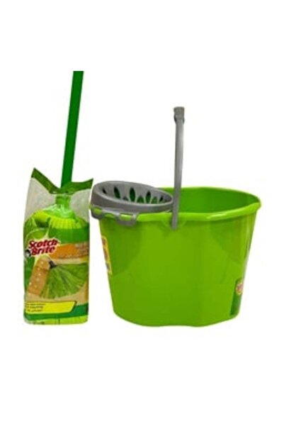 Scotch Brite Bucket with Spin Mop 1pc – 360° Easy Cleaning, 6L Bucket, Stainless Steel Rod