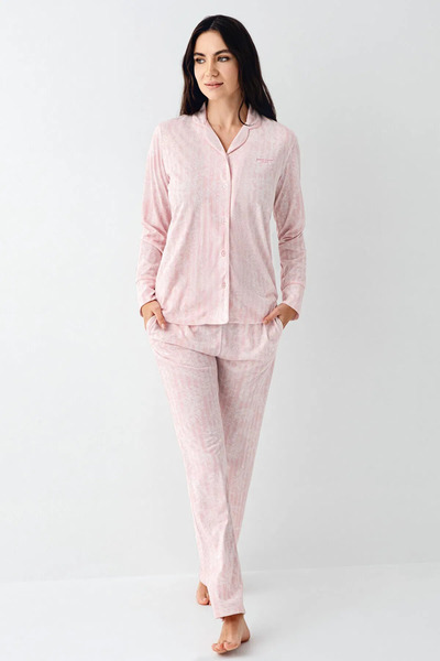 Pierre Cardin Cotton Modal Front Buttoned Women's Pajama Set
