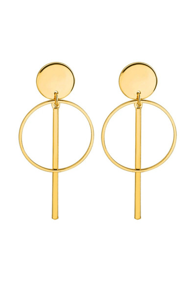 Pursehuit Cercei aurii, cu cerc, tijă și clip, Nastasia C3