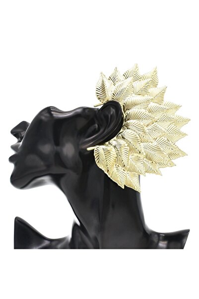 Pursehuit Cercei tip cuff, auriu, cu frunze, Patricia C1