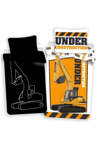 Construction Construction Phosphorescent bedding set 140x200cm, 70x90 cm