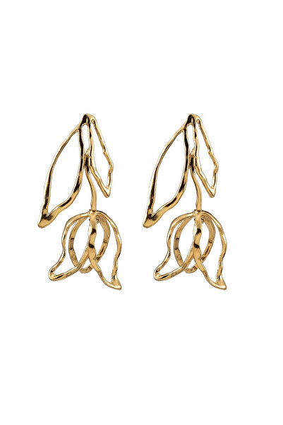 Pursehuit Golden earrings, tulip shape, Trud C2