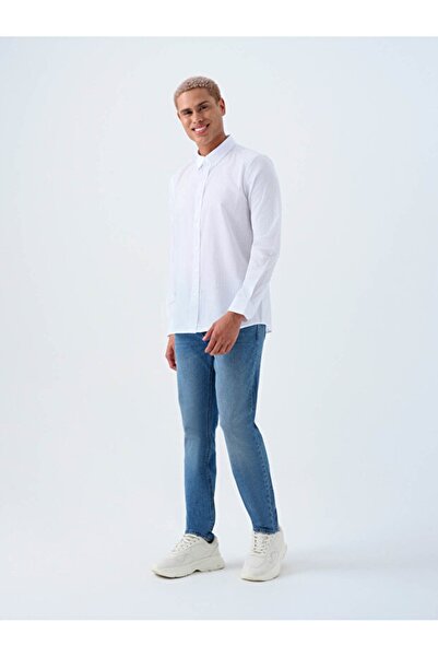 Loft Ανδρικό πουκάμισο με μακριά μανίκια Lf2037403 ΛΕΥΚΟ